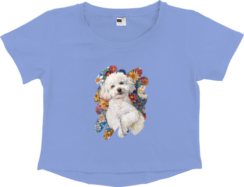 Women's Cropped Premium T-Shirt - Toy poodle - Mfest