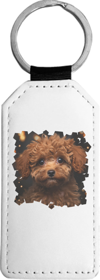 Rectangular Keychain - Тoy poodle 2 - Mfest