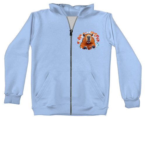 Unisex Zip-through Hoodie - Happy capybara - Mfest