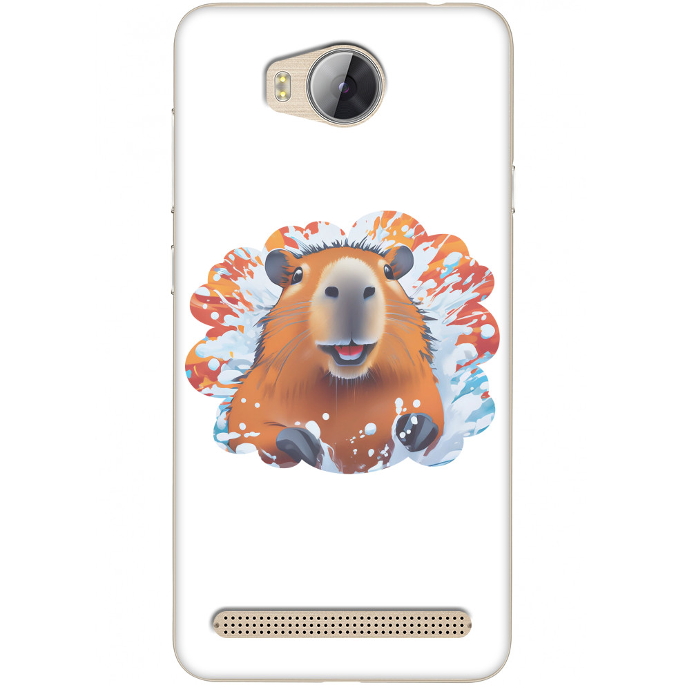 Чехол Huawei - Happy capybara - Mfest