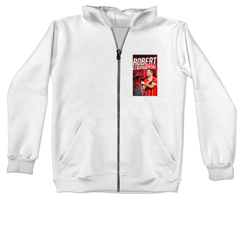 Kids' Zip-through Hoodie - Footballer Robert Lewandowski - Mfest