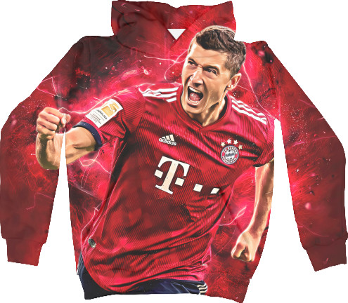 Kids' Hoodie 3D - Robert Lewandowski - Mfest