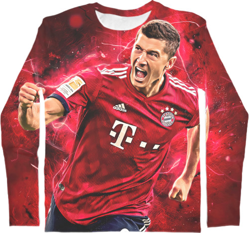 Men's Longsleeve Shirt 3D - Robert Lewandowski - Mfest