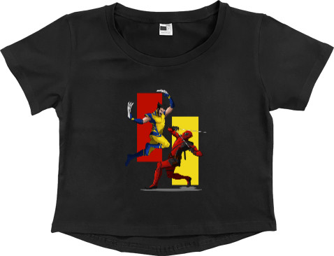 Women's Cropped Premium T-Shirt - Deadpool and Wolverine - Mfest