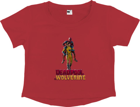 Women's Cropped Premium T-Shirt - Deadpool and Wolverine - Mfest