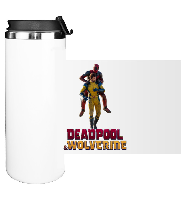 Water Bottle on Tumbler - Deadpool and Wolverine - Mfest