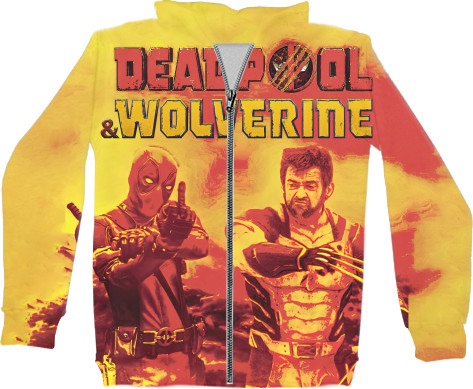 Unisex Zip-through Hoodie 3D - Deadpool and Wolverine 6 - Mfest