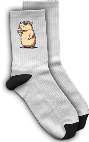 Socks - Capybara with coffee - Mfest