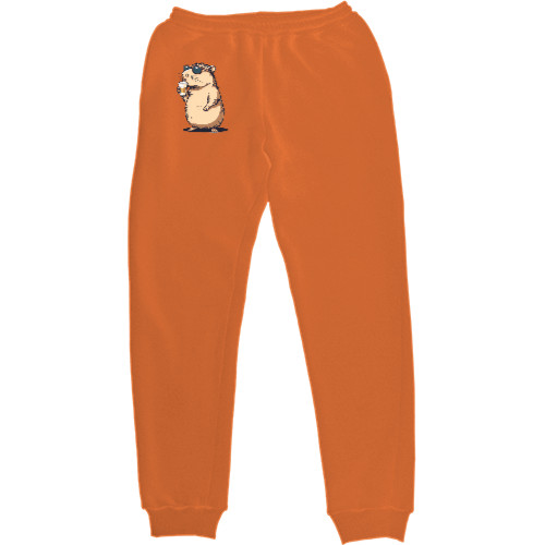 Men's Sweatpants - Capybara with coffee - Mfest