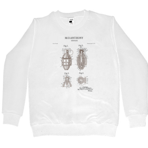 Men’s Premium Sweatshirt - A patent for a hand grenade - Mfest