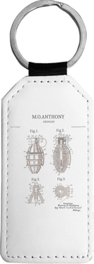 Брелок прямокутний - Патент на ручну гранату - Mfest