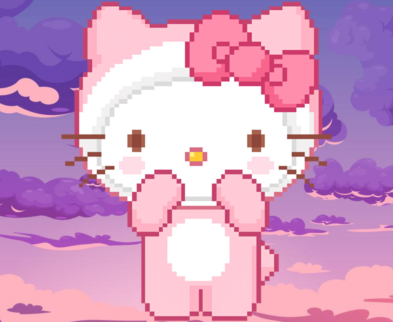 Cute pixel kitty