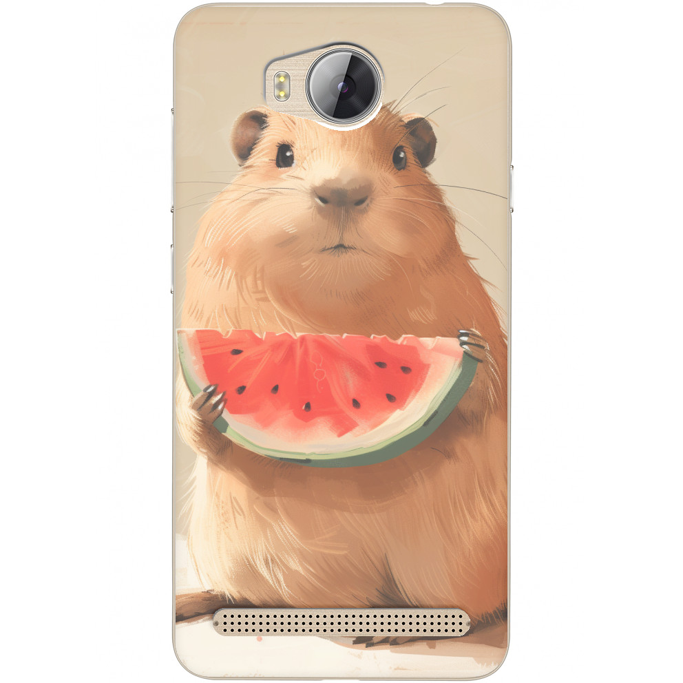 Чехол Huawei - Capybara and watermelon - Mfest