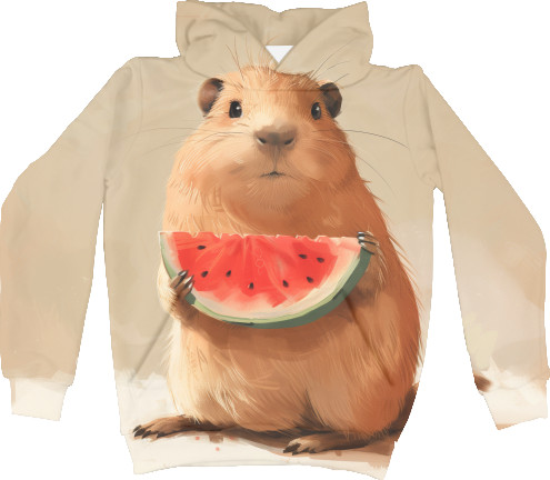 Capybara and watermelon