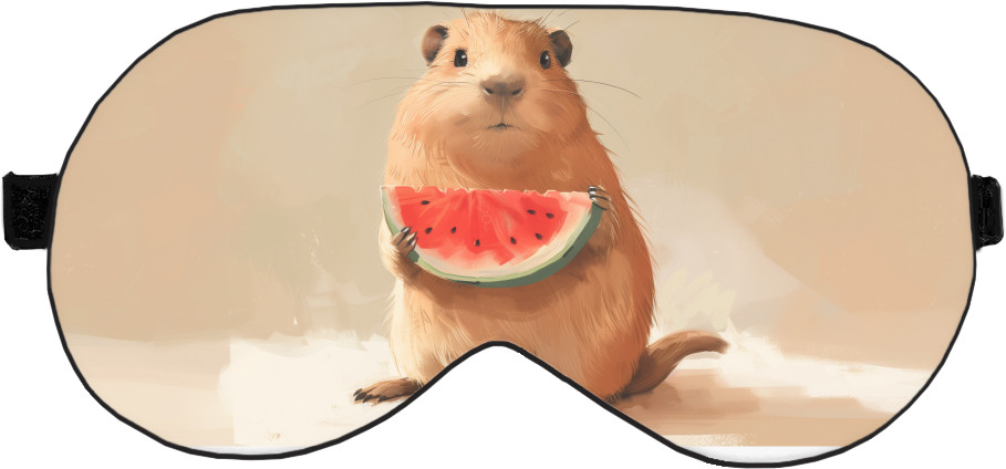 Capybara and watermelon