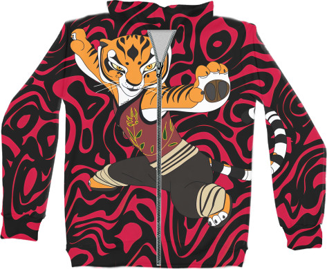 Unisex Zip-through Hoodie 3D - Tigress Kung Fu Panda - Mfest