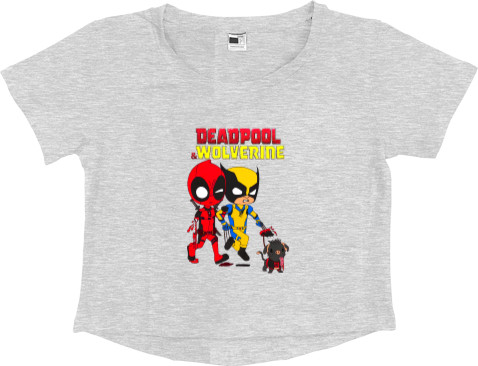 Women's Cropped Premium T-Shirt - Deadpool and Wolverine 10 - Mfest