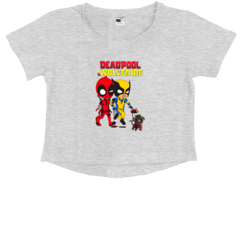 Kids' Premium Cropped T-Shirt - Deadpool and Wolverine 10 - Mfest