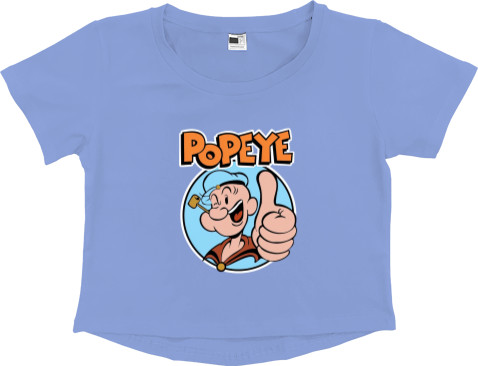 Women's Cropped Premium T-Shirt - Popeye - Mfest