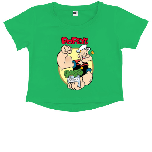 Women's Cropped Premium T-Shirt - Popeye 2 - Mfest