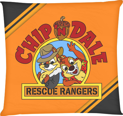 Square Throw Pillow - Chip and Dale - Mfest