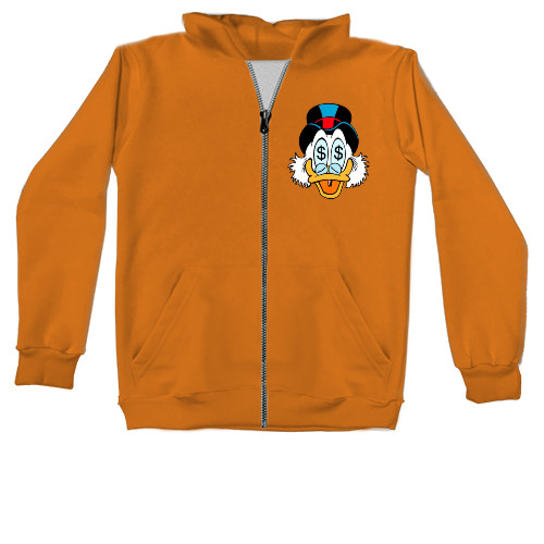 Unisex Zip-through Hoodie - Scrooge McDuck - Mfest