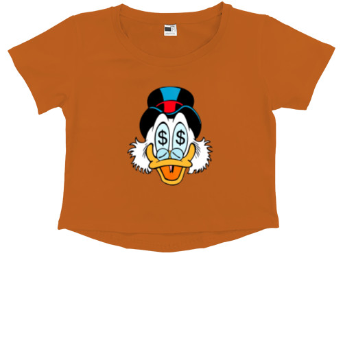 Kids' Premium Cropped T-Shirt - Scrooge McDuck - Mfest