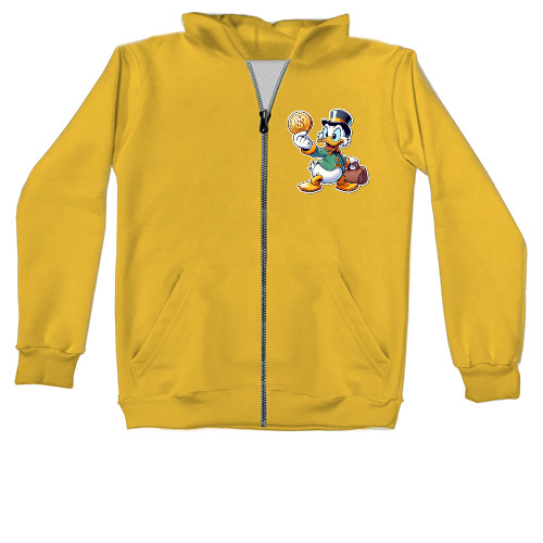 Unisex Zip-through Hoodie - Scrooge McDuck 1 - Mfest