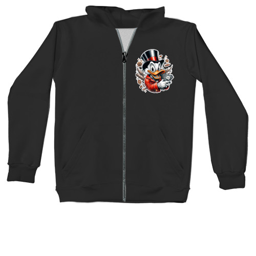 Unisex Zip-through Hoodie - Scrooge McDuck 2 - Mfest