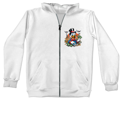 Kids' Zip-through Hoodie - Scrooge McDuck 3 - Mfest