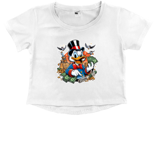 Kids' Premium Cropped T-Shirt - Scrooge McDuck 3 - Mfest