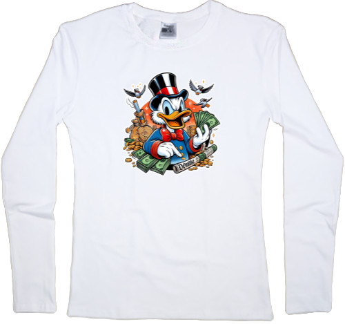 Women's Longsleeve Shirt - Scrooge McDuck 3 - Mfest