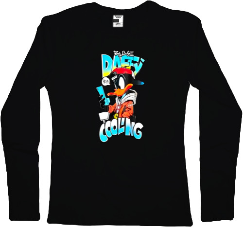 Women's Longsleeve Shirt -  Daffy Duck - Mfest