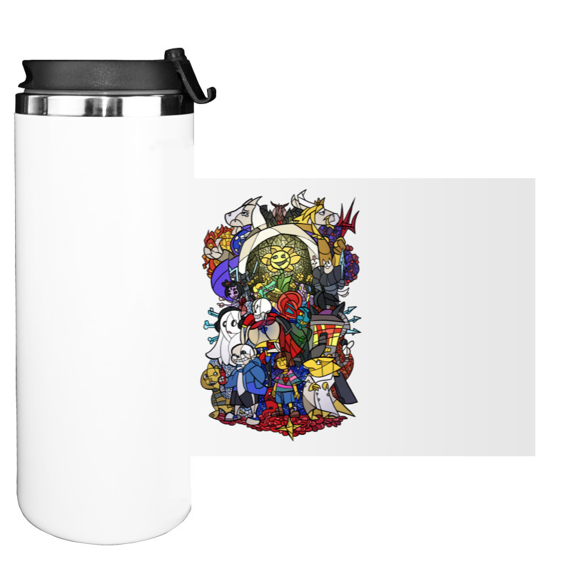 Water Bottle on Tumbler - Undertale Stained glass - Mfest