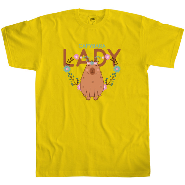 Men's T-Shirt Fruit of the loom -  Lady Capybara - Mfest