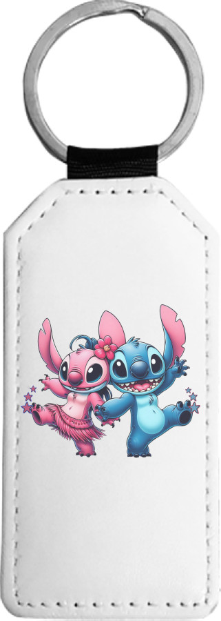 Rectangular Keychain - Stitch and Angel - Mfest