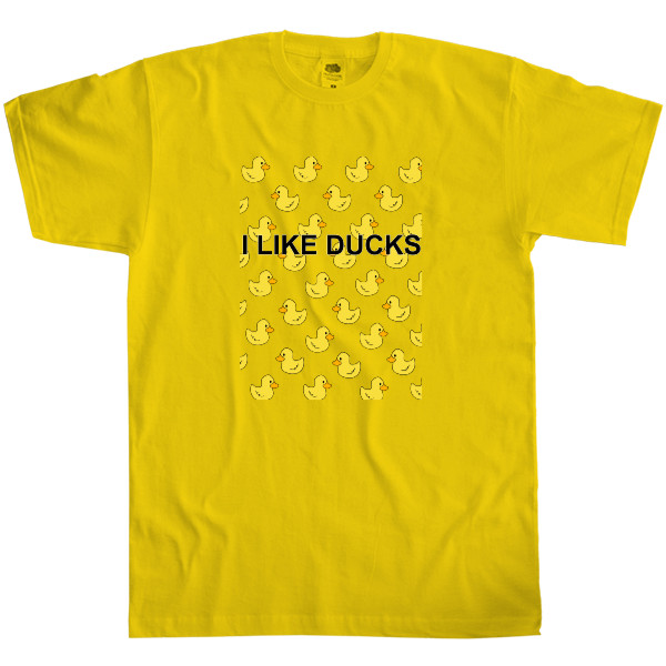 Men's T-Shirt Fruit of the loom - I like ducks - Mfest