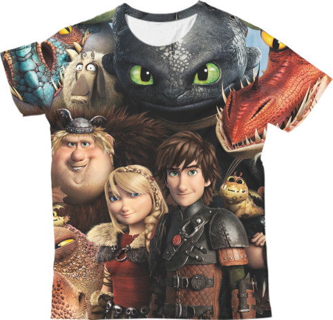 Kids' T-Shirt 3D - How to Train Your Dragon - Mfest