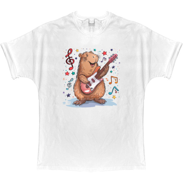 T-shirt Oversize - Musical capybara - Mfest