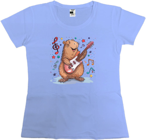 Women's Premium T-Shirt - Musical capybara - Mfest