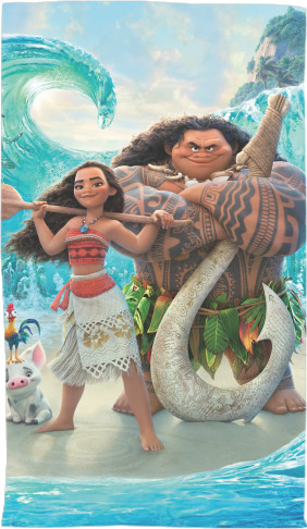 Towel 3D - Moana Maui Pua And Hei Hei - Mfest