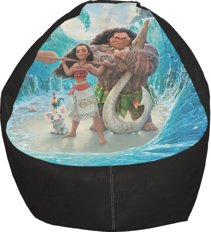 Bean Bag Chair - Moana Maui Pua And Hei Hei - Mfest