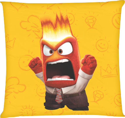 Square Throw Pillow - Anger - Mfest