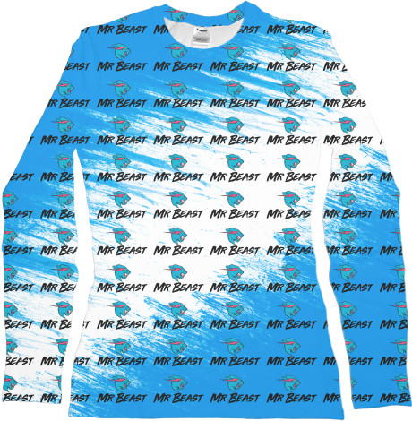 Women's Longsleeve Shirt 3D - Mr Beast Logo - Mfest