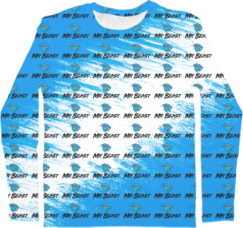 Men's Longsleeve Shirt 3D - Mr Beast Logo - Mfest