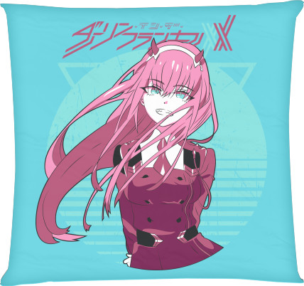 Square Throw Pillow - Darling in the Franxx - Mfest