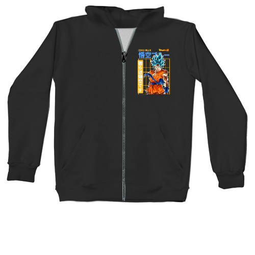 Unisex Zip-through Hoodie - Blue Goku - Mfest