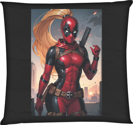 Square Throw Pillow -  Ladypool - Mfest