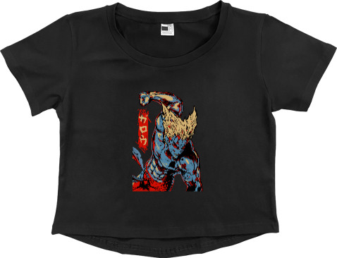 Women's Cropped Premium T-Shirt - Garou - Mfest