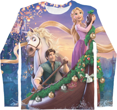 Kids' Longsleeve Shirt 3D -  Rapunzel - Mfest